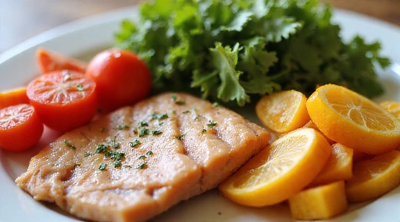 Imagen de un plato con alimentos saludables que desmienten mitos sobre la dieta keto.