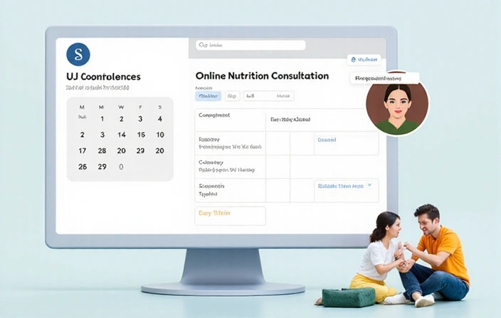 Calendario digital con una cita confirmada y un icono de videollamada
