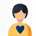 Icono de una persona con un corazón, representando personalización y empatía.