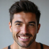 Javier S. mostrando cómo ha mejorado su rendimiento deportivo